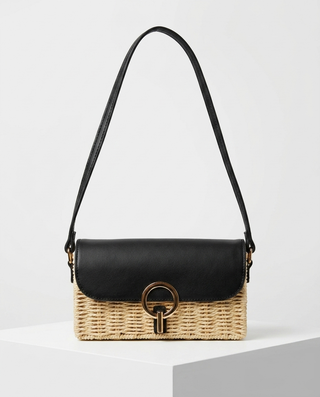 Lavi Handbag 'Rattan & Black'