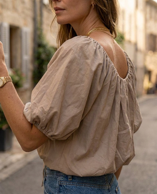Feera Puff Top 'Beige'