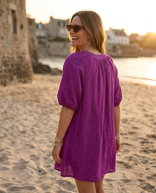 Coastal Cotton Dress 'Purple'