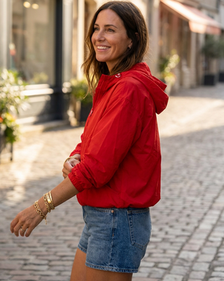 Chloe Lightweight Hooded Jacket 'Red'