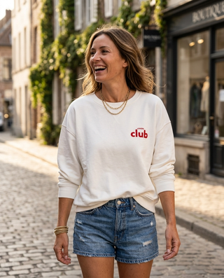 Cafe Club Sweatshirt 'White'