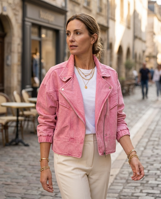 Mellin Funnel Neck Jacket 'Pink'
