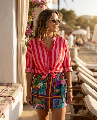 Gina Cotton Ensemble 'Pink/Red/Blue'