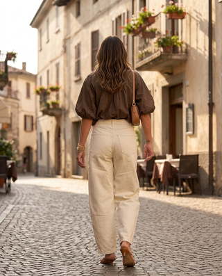 Elvora Balloon Leg Jeans 'Cream'