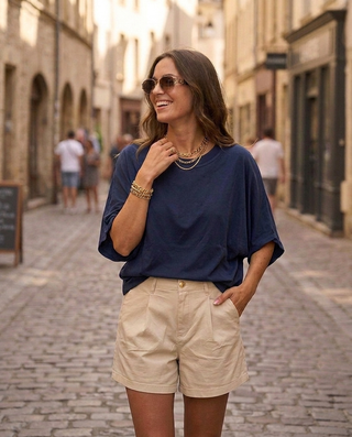 Soft Sunrise T-Shirt 'Navy'