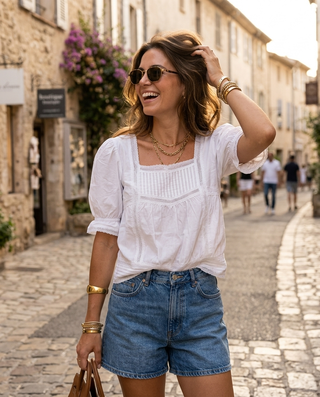 Marla Lace Top 'White'