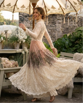 Bellissima Lace Occasion Dress 'Multicoloured'