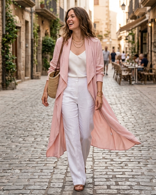 Pearl Mac Long Jacket 'Baby Pink' LIVE 27/8