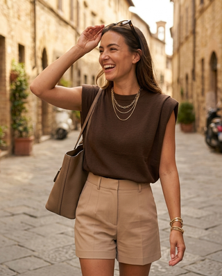 Gael Knitted Top 'Brown' LIVE 27/8