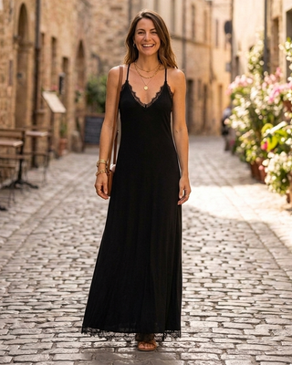 Muse Cotton Lace Dress 'Black' LIVE 27/8