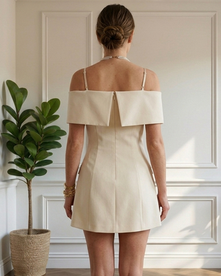 Monroe Structured Dress 'Cream'