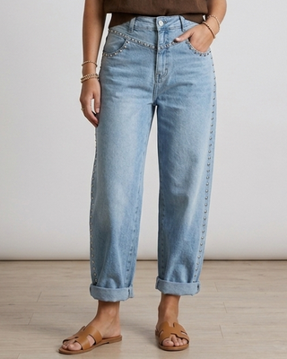Helena Studded Balloon Leg Jeans SOFT LAUNCH 27/8