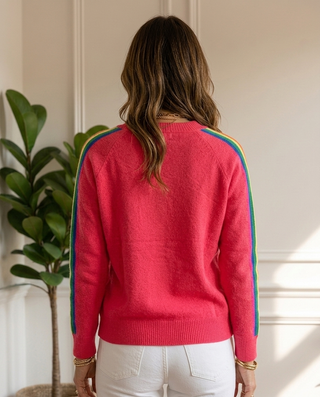 Maris Rainbow Knit Jumper 'Coral'