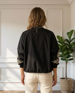 Alice Embroidered Bomber Jacket 'Black'