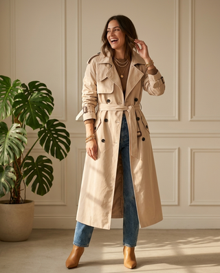 Vela Long Trench Coat 'Beige'