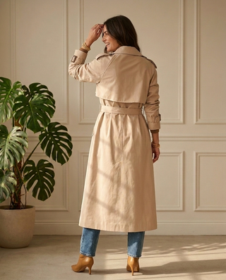 Vela Long Trench Coat 'Beige'