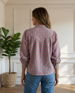 Ina Gingham Shirt 'Pink/Green/Blue'