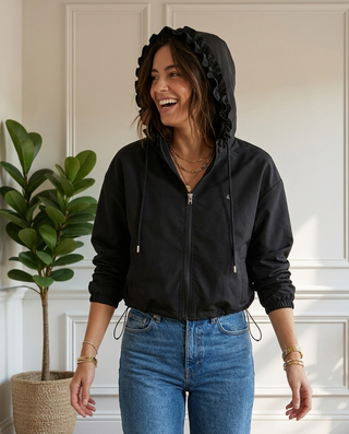 Frankie Hooded Jacket 'Black' LIVE 03/09