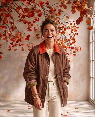 Delphine Relaxed Utility Jacket 'chocolate brown'
