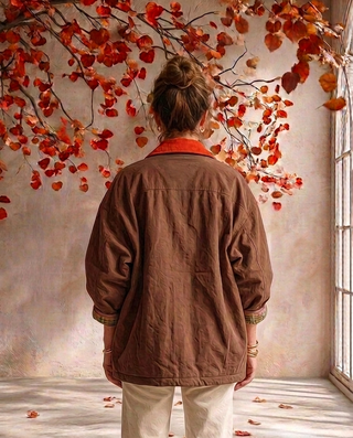 Delphine Relaxed Utility Jacket 'chocolate brown'