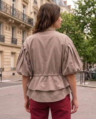 Elara Cropped Jacket 'taupe '