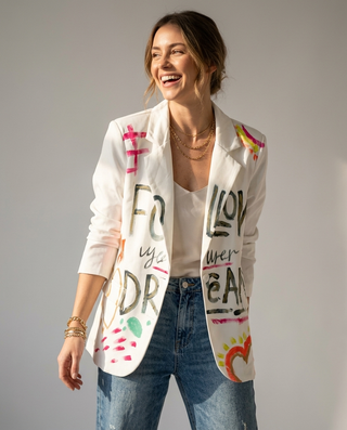 Lisa Graffiti Blazer 'White' LIVE 17/9