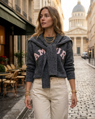 Kyra Wool Knit Jumper 'Grey'