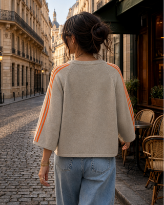 Gerri Wool Stripes Jumper 'Beige & Orange' LIVE 24/9