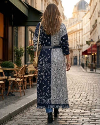 Mahogany Lux Cardigan 'Navy & Grey'