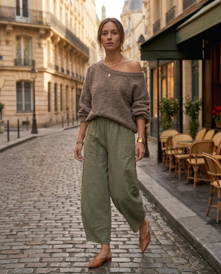 Zara Balloon Leg Trousers 'Khaki Green' LIVE 24/9