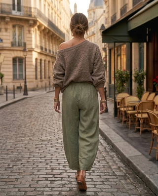 Zara Balloon Leg Trousers 'Khaki Green' LIVE 24/9