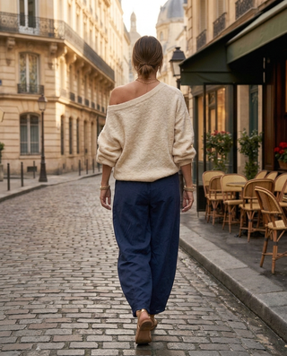 Zara Balloon Leg Trousers 'Navy' LIVE 24/9
