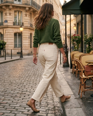 Neral Wide Leg Jeans 'Cream' LIVE 17/9