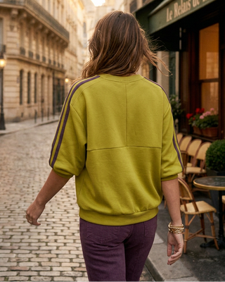 Matcha Scuba Sweatshirt 'Green & Plum'