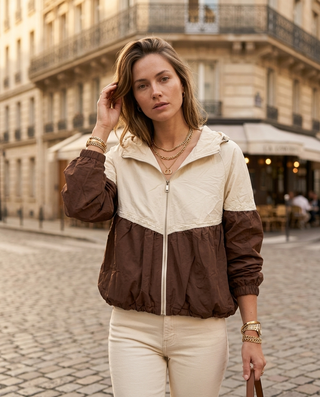 Weston Hooded Jacket 'Cream & Brown'