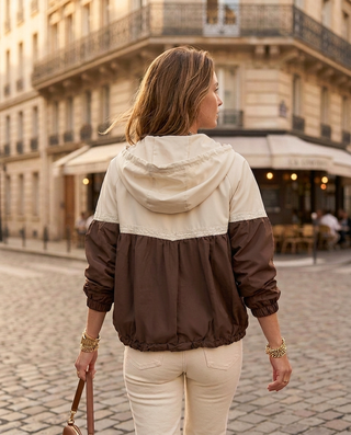 Weston Hooded Jacket 'Cream & Brown'
