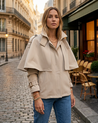 Skye Cape Trench Jacket 'Beige'