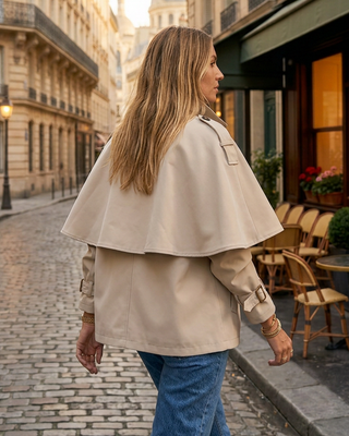 Skye Cape Trench Jacket 'Beige'