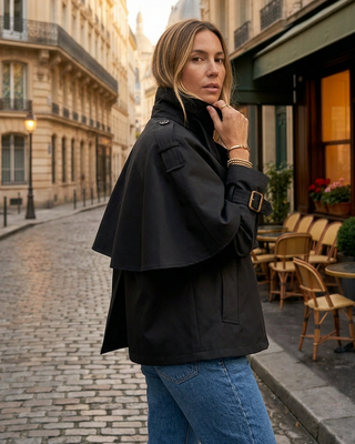 Skye Cape Trench Jacket 'Black'