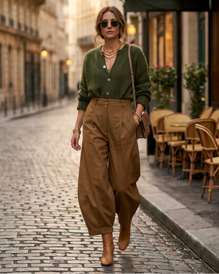 Mistral Wool Style Trousers 'Tobacco'