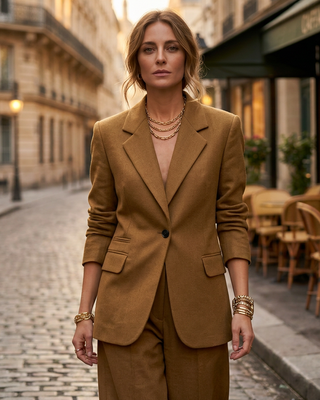Mistral Wool Style Blazer 'Tobacco'