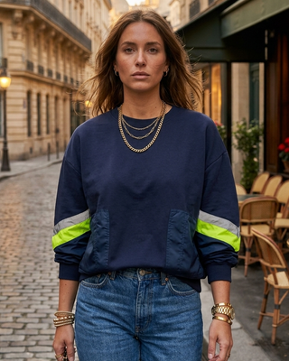 Juliette Neon Sweatshirt 'Neon & Navy' LIVE 24/9