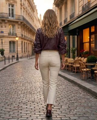 Nancy Cropped Flare Jeans 'Cream' LIVE 24/9