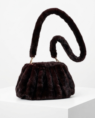 Aspen Fur Bag 'Burgundy'