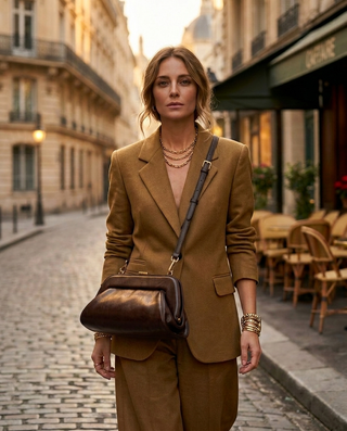 Muse Faux Leather Bag 'Dark Brown'