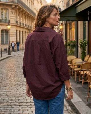 Elodie Shirt 'Aubergine'