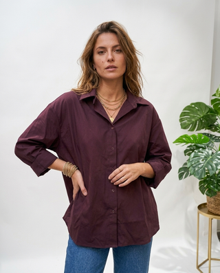 Elodie Shirt 'Aubergine'