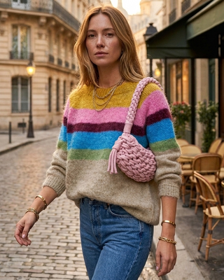 Mimi Crochet Handbag 'Baby Pink' LIVE 31/9