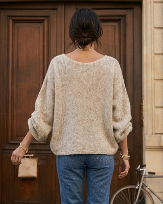 Rita Alpaca Knit Jumper 'Cream' LIVE 31/9