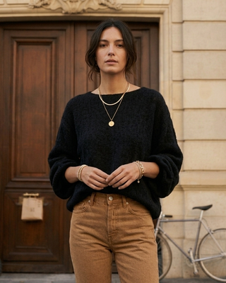 Rita Alpaca Knit Jumper 'Black' LIVE 31/9